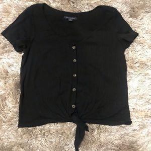 AMERICAN EAGLE KNOT CROP TEE